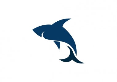 köpekbalığı logo şablonu 