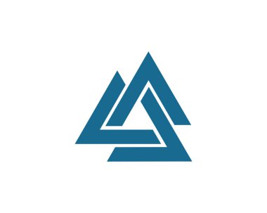 Üçgen Logo Şablonu vektör simgesi