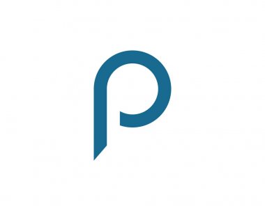 P harfi logo şablonu