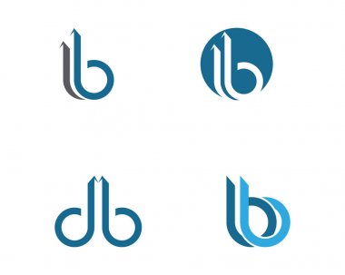 B harfi logo şablonu