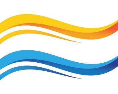 Su dalga simge vektör çizim tasarım logo şablonu