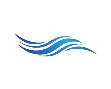 Su dalga simge vektör çizim tasarım logo şablonu