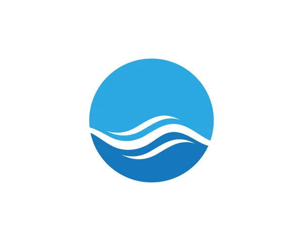 Ícone Onda Água Vetor Ilustração Design Logotipo Modelo —  Vetores de Stock