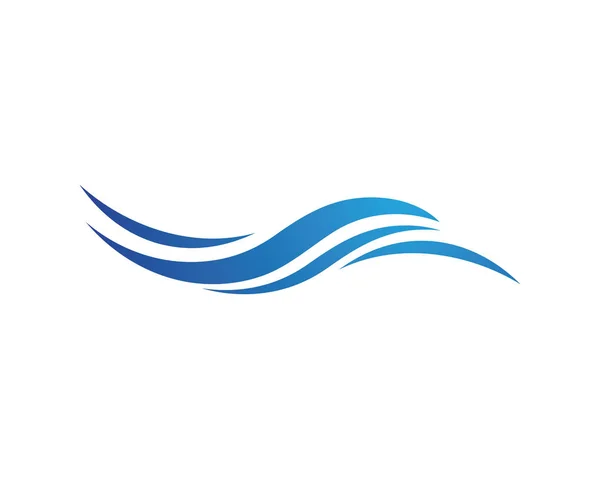 Νερό Κύμα Εικονίδιο Διανυσματικά Εικονογράφηση Λογότυπο Πρότυπο Σχεδίασης — Διανυσματικό Αρχείο