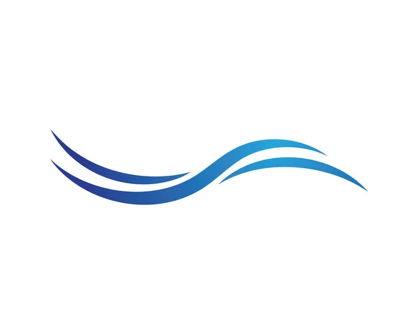 Νερό Κύμα Εικονίδιο Διανυσματικά Εικονογράφηση Λογότυπο Πρότυπο Σχεδίασης — Διανυσματικό Αρχείο