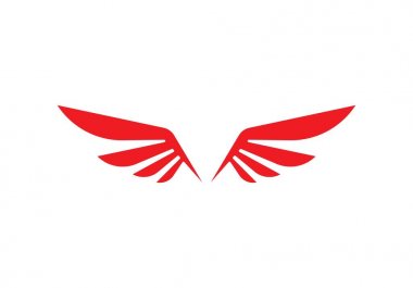 Kanat Logo şablonu vektör simge desig