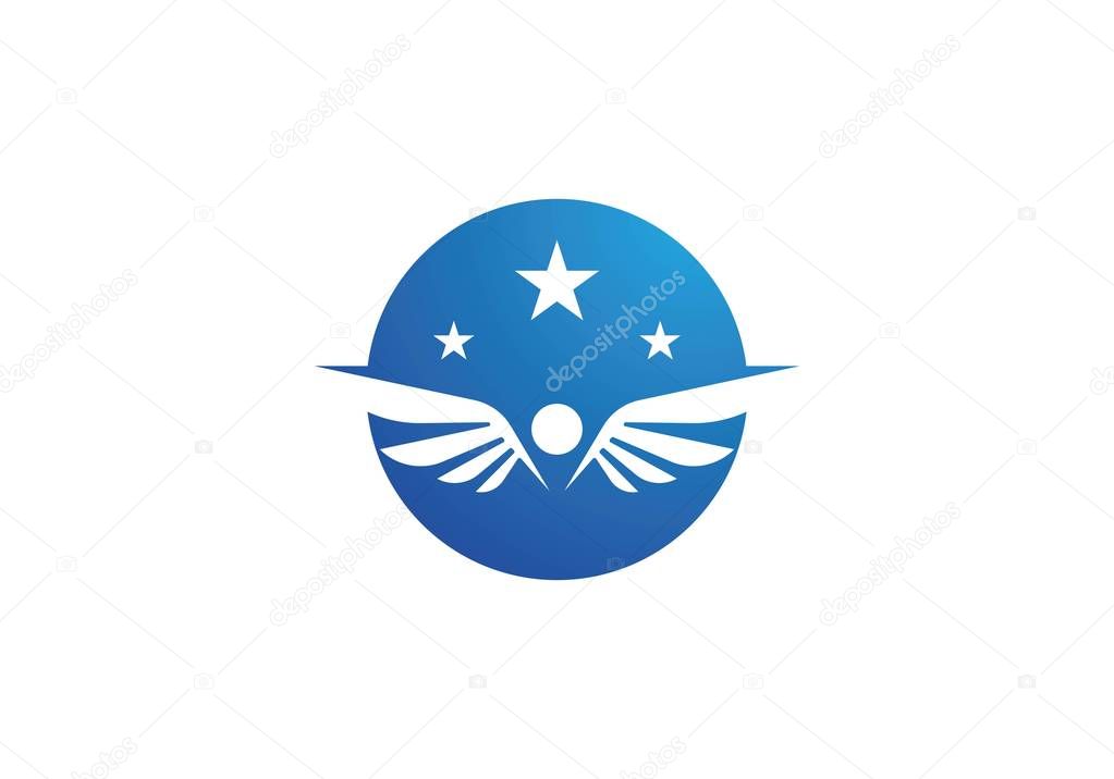 Wing Logo Template vector icon desig