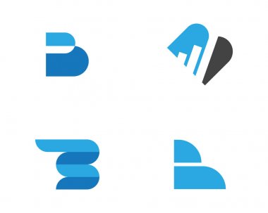 B harfi iş profesyonel logo şablon vektör simgesi