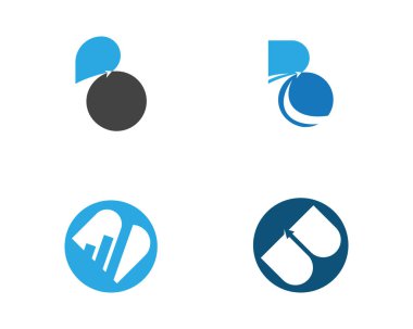 B harfi iş profesyonel logo şablon vektör simgesi