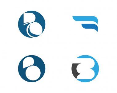 B harfi iş profesyonel logo şablon vektör simgesi