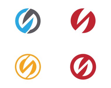 S harfi logo tasarım vektörü