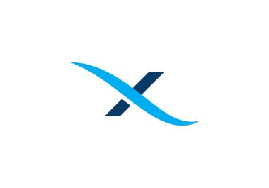 X Harfi Logo Şablonu vektör simgesi tasarımı