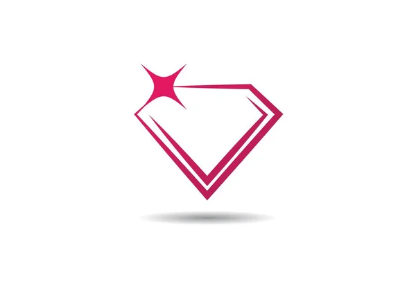 Diamond Logo Template Vektor Ikon Illusztráció Tervezés — Stock Vector