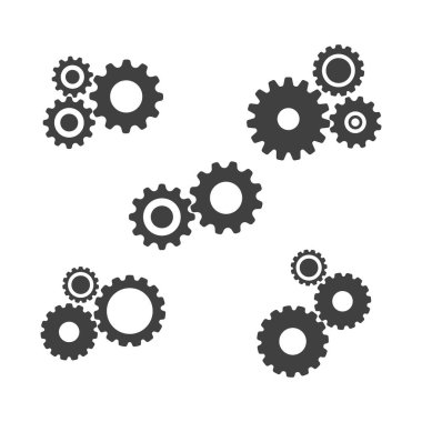 Gear Logo Şablonu Vektör Simgesi