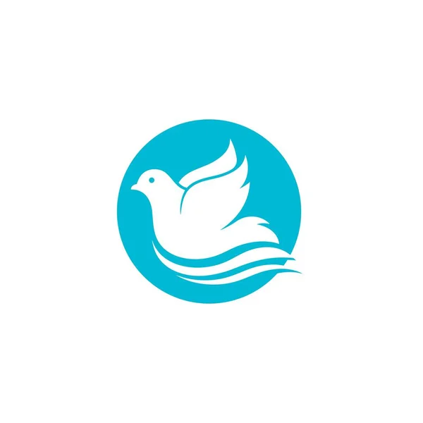Uccello ala colomba icona modello — Vettoriale Stock