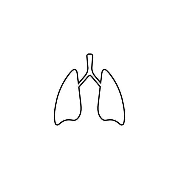 Akciğer Vektörü İllüstrasyon Tasarımı Logosu — Stok Vektör