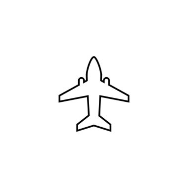 Uçak simge vektör çizim tasarım