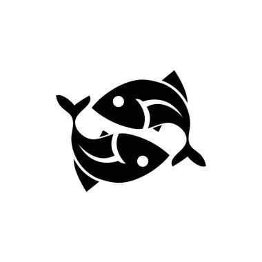 Balık simgesi Vektör İllüstrasyon Tasarımı Logosu