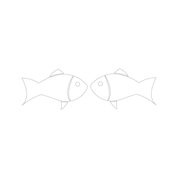 Fisch Symbol Vektor Illustration Design Logo — Stockvektor