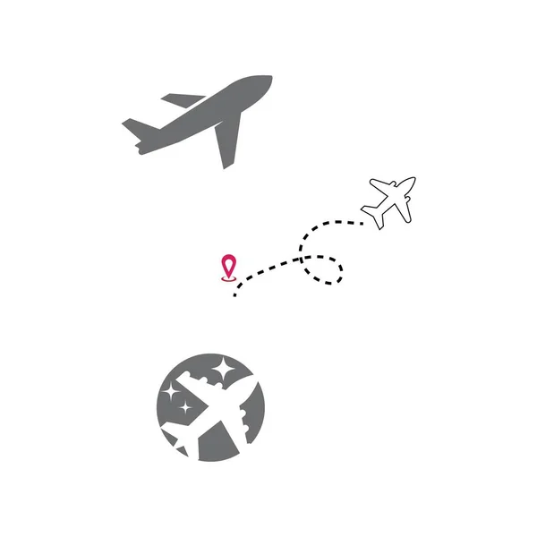 Icono de avión vector ilustración diseño — Vector de stock