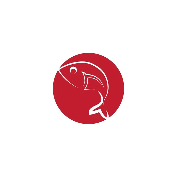 Balık simgesi Vektör İllüstrasyon Tasarımı Logosu — Stok Vektör