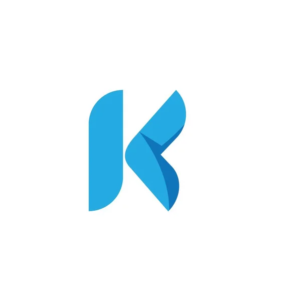 K ícone Vector Ilustração design Logo — Vetor de Stock