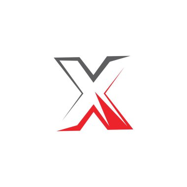 X simgesi Vektör İllüstrasyon Tasarımı Logosu