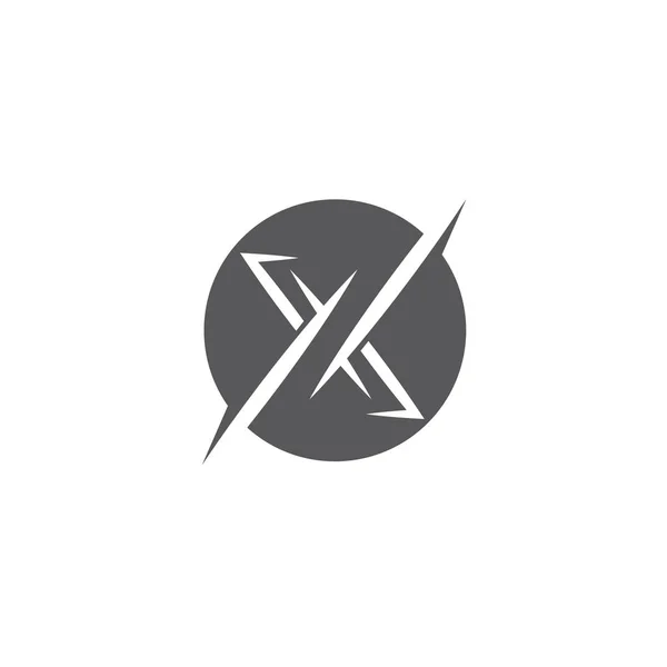 X icono Vector Diseño de ilustración Logotipo — Vector de stock