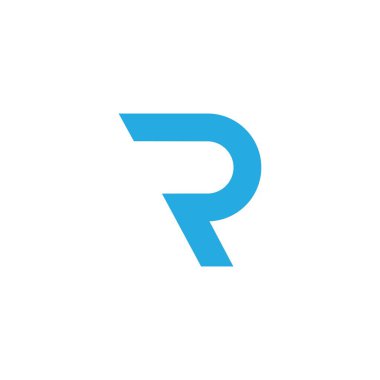 R Harfi Oklu vektör resimleme simgesi