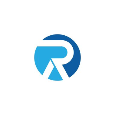 R Harfi Oklu vektör resimleme simgesi