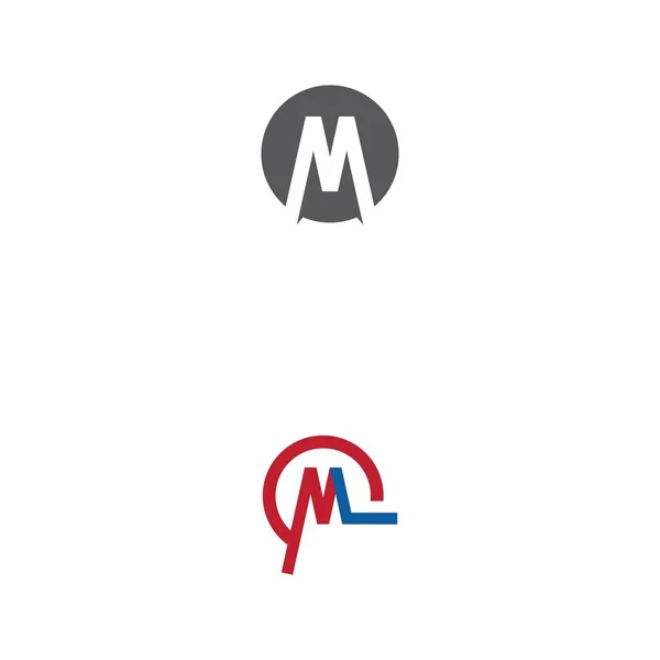 M letter logo sjabloon — Stockvector