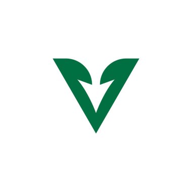 V simgesi Vektör İllüstrasyon Tasarımı Logosu