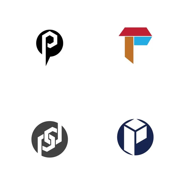 Icône P Illustration vectorielle Logo — Image vectorielle