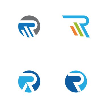 R simgesi Vektör İllüstrasyon Tasarımı Logosu