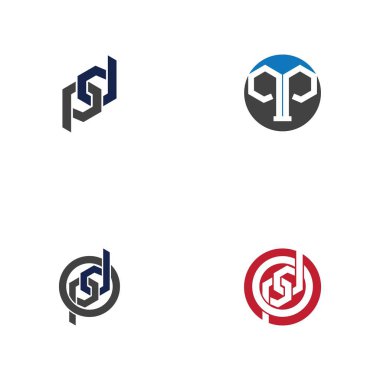 P simgesi Vektör İllüstrasyon Tasarımı Logosu