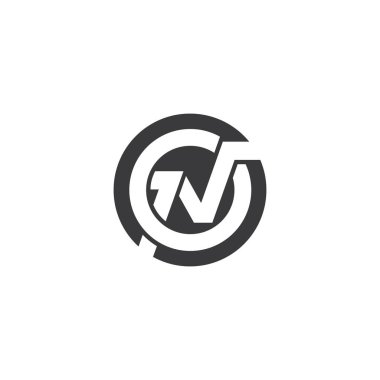 N Harfi Logo Şablonu