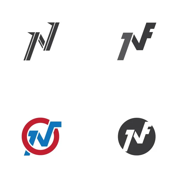 N Carta Logo Plantilla — Vector de stock