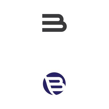 B Harfi vektör çizimi