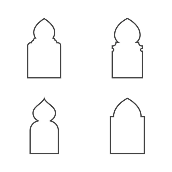 Moskee venster vector icoon — Stockvector