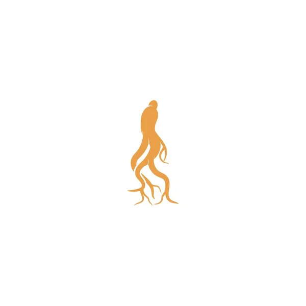 Ginseng simgesi Vektör İllüstrasyon Tasarımı Logosu — Stok Vektör