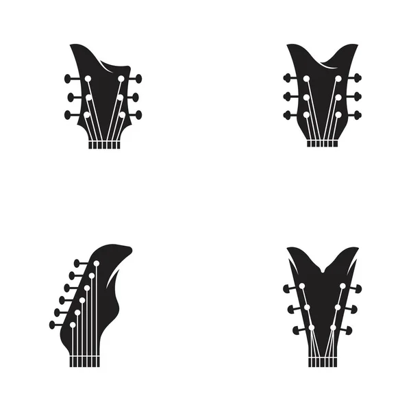 Ilustración del icono del vector de guitarra — Vector de stock