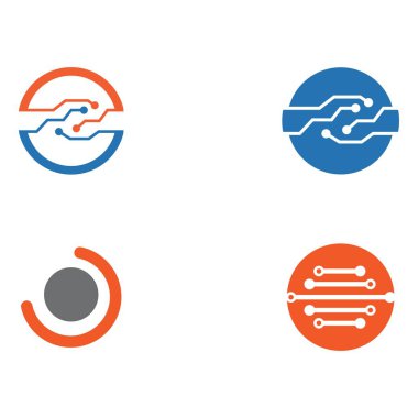 Devre logo şablonu vektörü