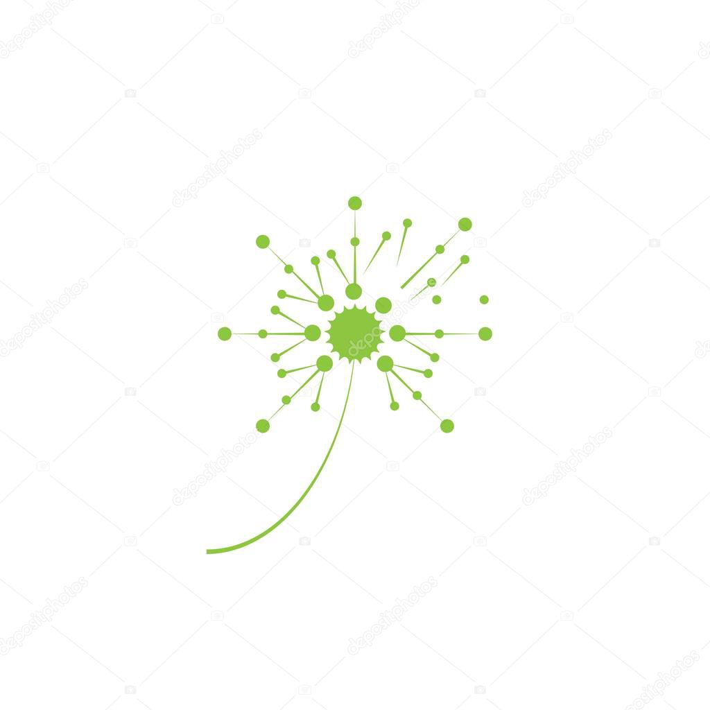 Dandelion icon Vector Illustration design Logo