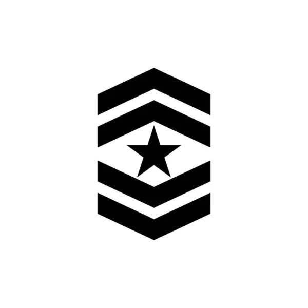 Icono militar Vector Diseño de ilustración Logo — Vector de stock