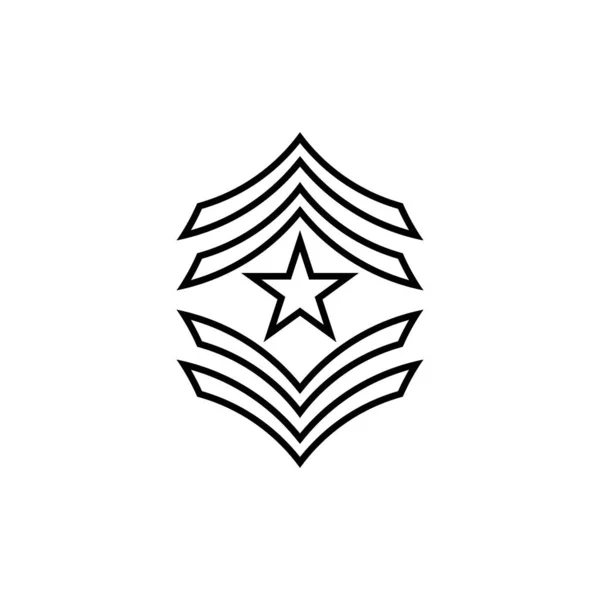 Icono militar Vector Diseño de ilustración Logo — Vector de stock