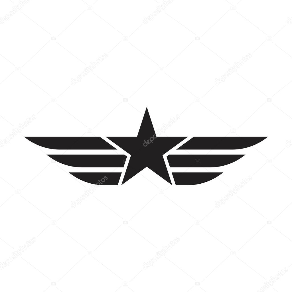 Army military vector icon design template