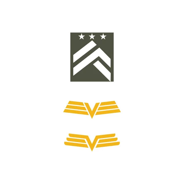 Icono militar Vector Diseño de ilustración Logo — Archivo Imágenes Vectoriales