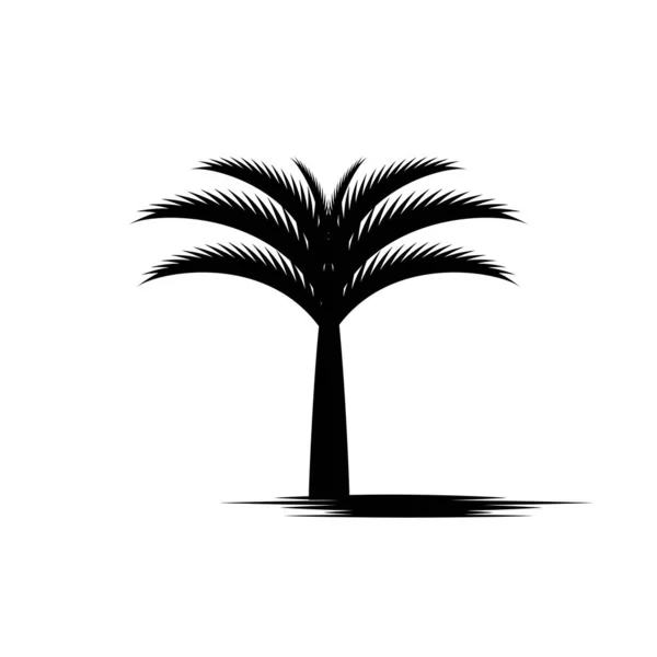 Fechas Icono del árbol Vector Diseño de ilustración Logo — Archivo Imágenes Vectoriales