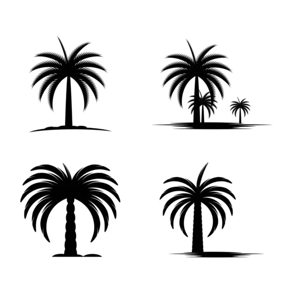 Fechas Icono del árbol Vector Diseño de ilustración Logo — Archivo Imágenes Vectoriales