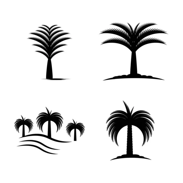 Daty Ikona drzewa Wektor Projekt ilustracji Logo — Wektor stockowy